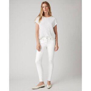 Levis Womens 711 Skinny White Jeans Size 29 Mid-Rise Stretch Denim EUC